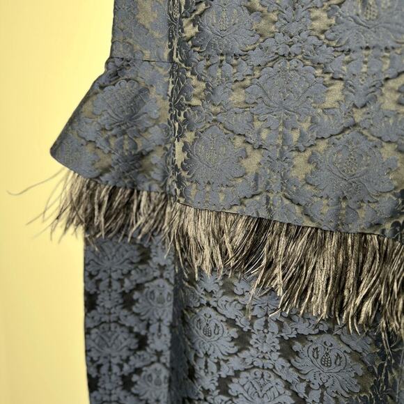 NWT MICHAEL KORS COLLECTION Navy Blue Lace Pattern Knee-Length Dress - Picture 4 of 12